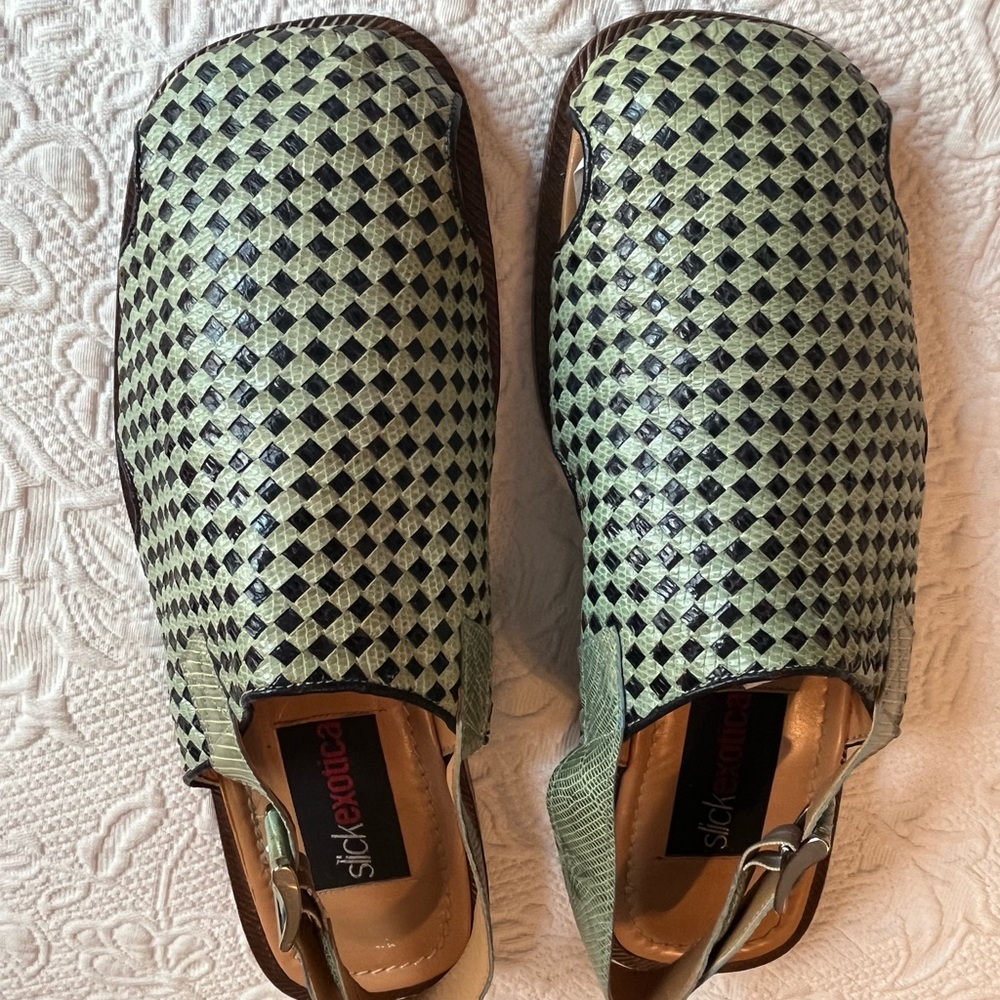 Slickexotics Lizard Woven Slingback Shoes